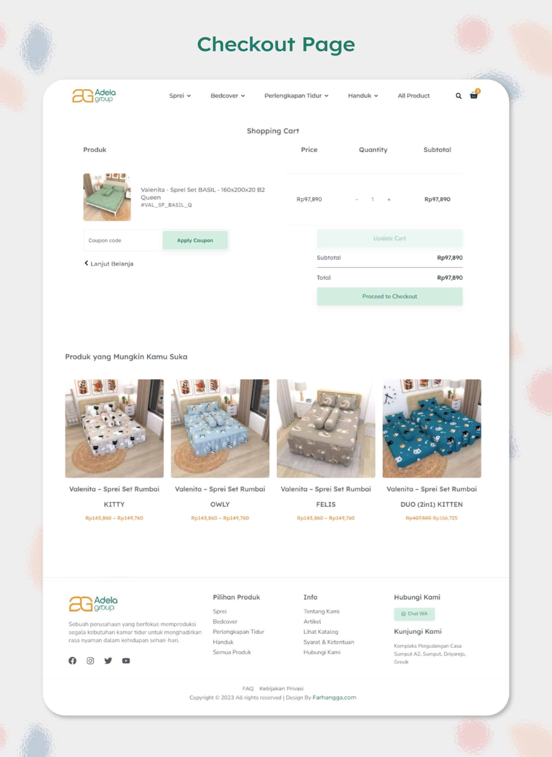 Adelagrup Online Shop Web Design