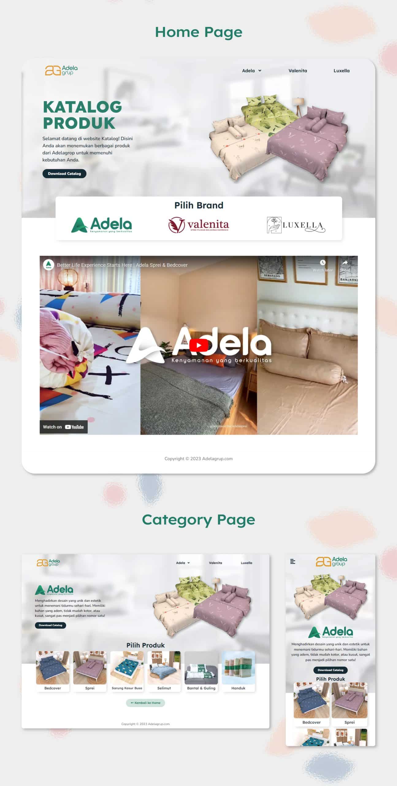 Adelagrup Website Katalog Design