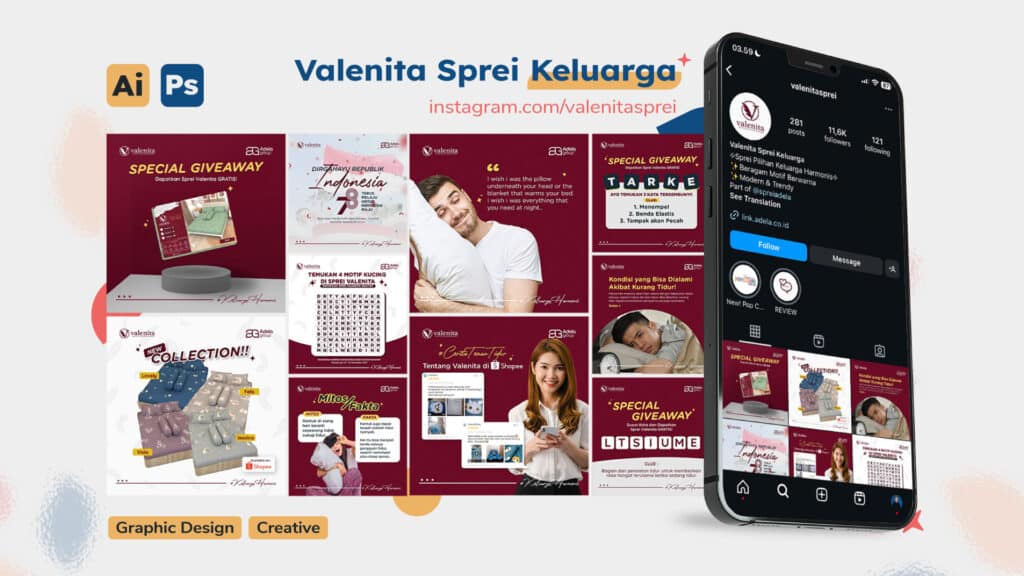 Valenita Sprei Instagram Feed Design