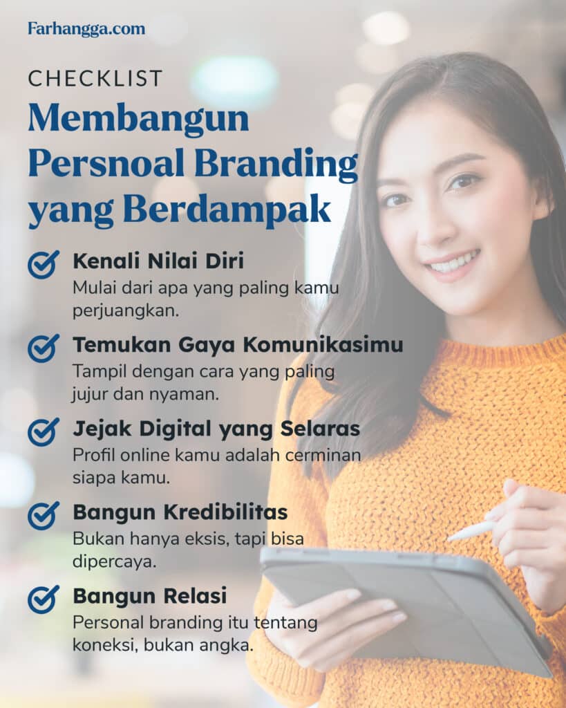 Infografis tips membangun personal branding berdampak dan autentik