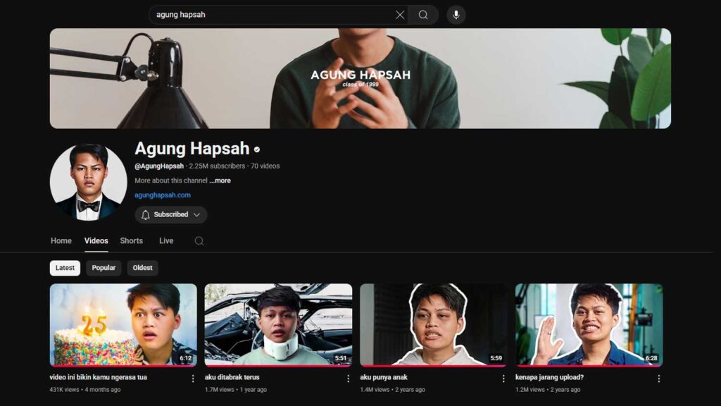 belajar contoh hard skill dari youtube Agung Hapsah